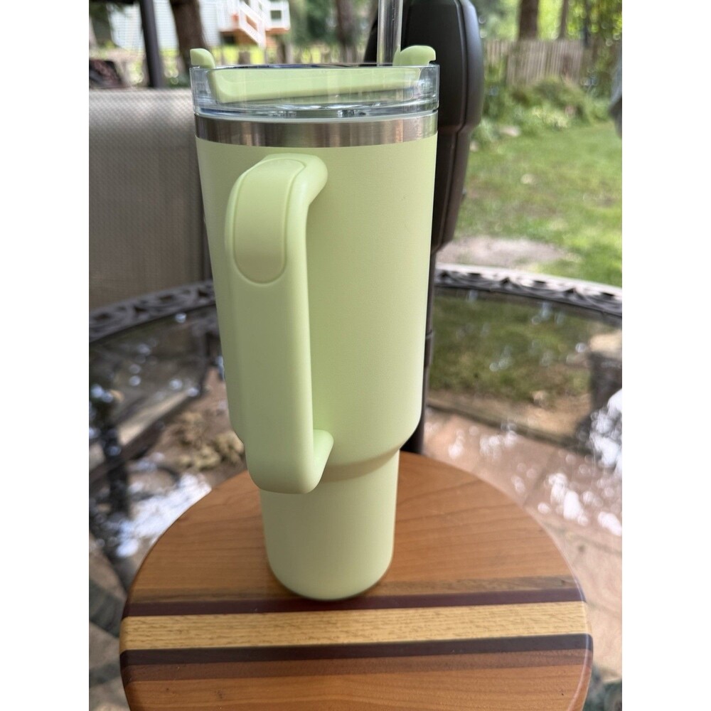 Stanley Quencher H2.0 FlowState 40oz Stainless Tumbler Handle Lid Straw Green - Picture 3 of 8